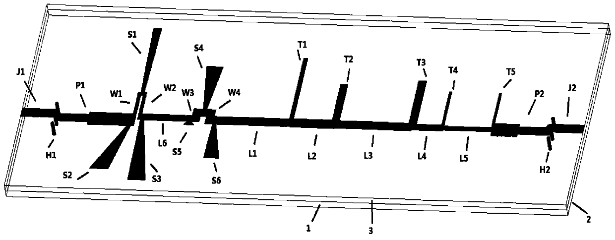 Stripline low-pass filter