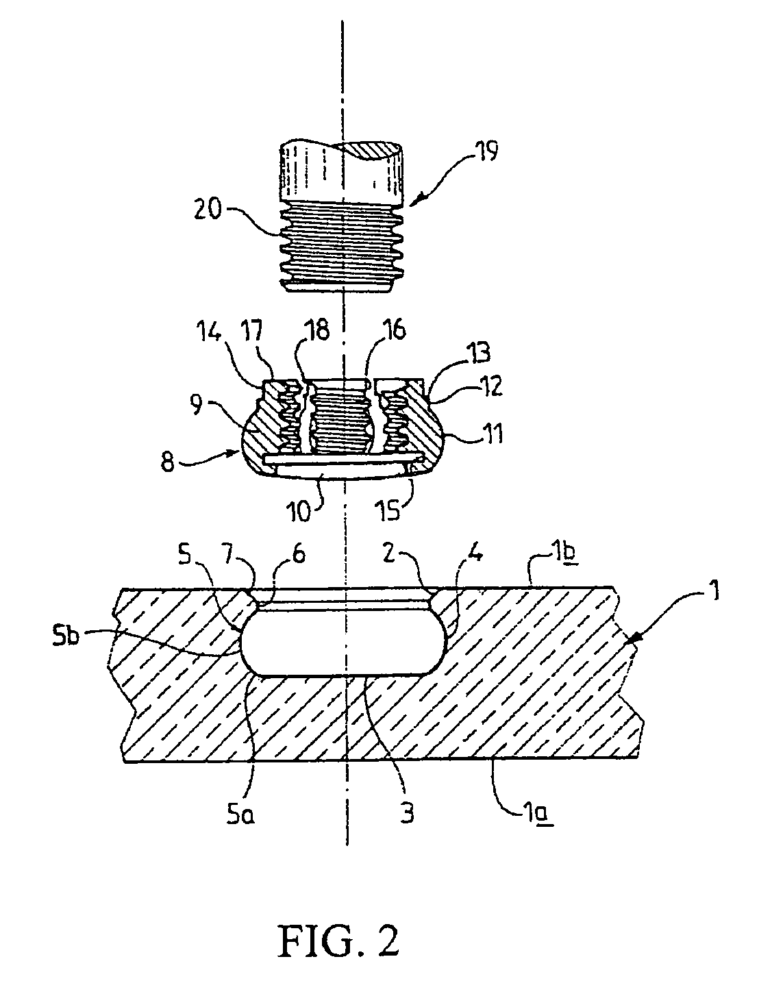 Insert in the form of a threaded bushing, which is designed to equip and fix plates, for example, glass plates, and plates thus equipped