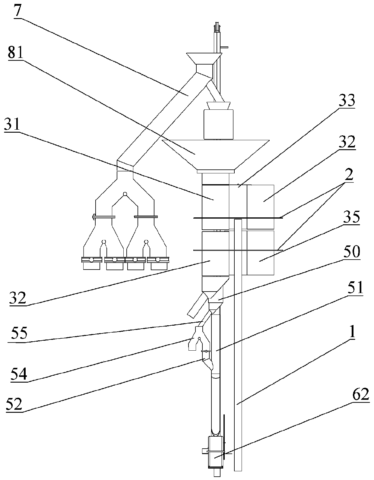 Material sample division device and method