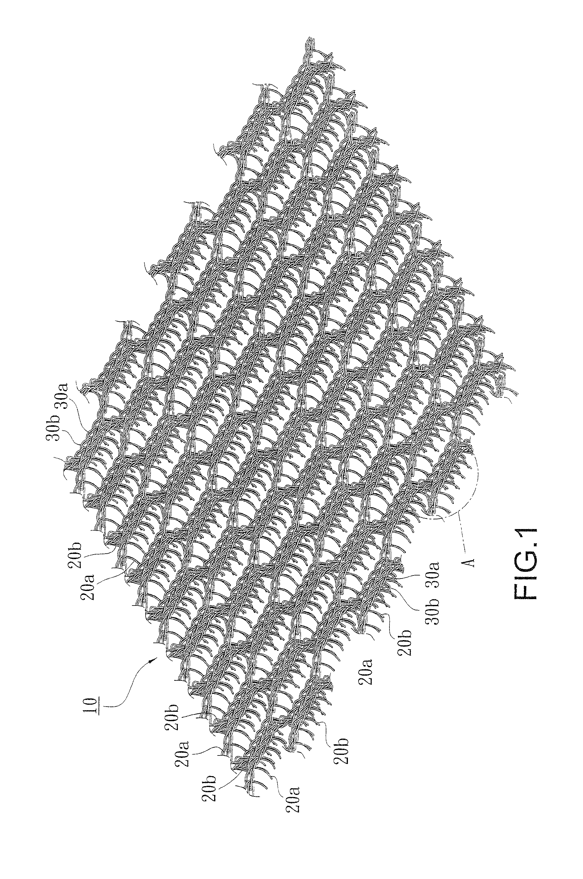 Structure of touch-fastening anti-skidding material