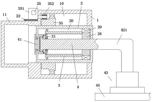 A shock-absorbing processing device for plates