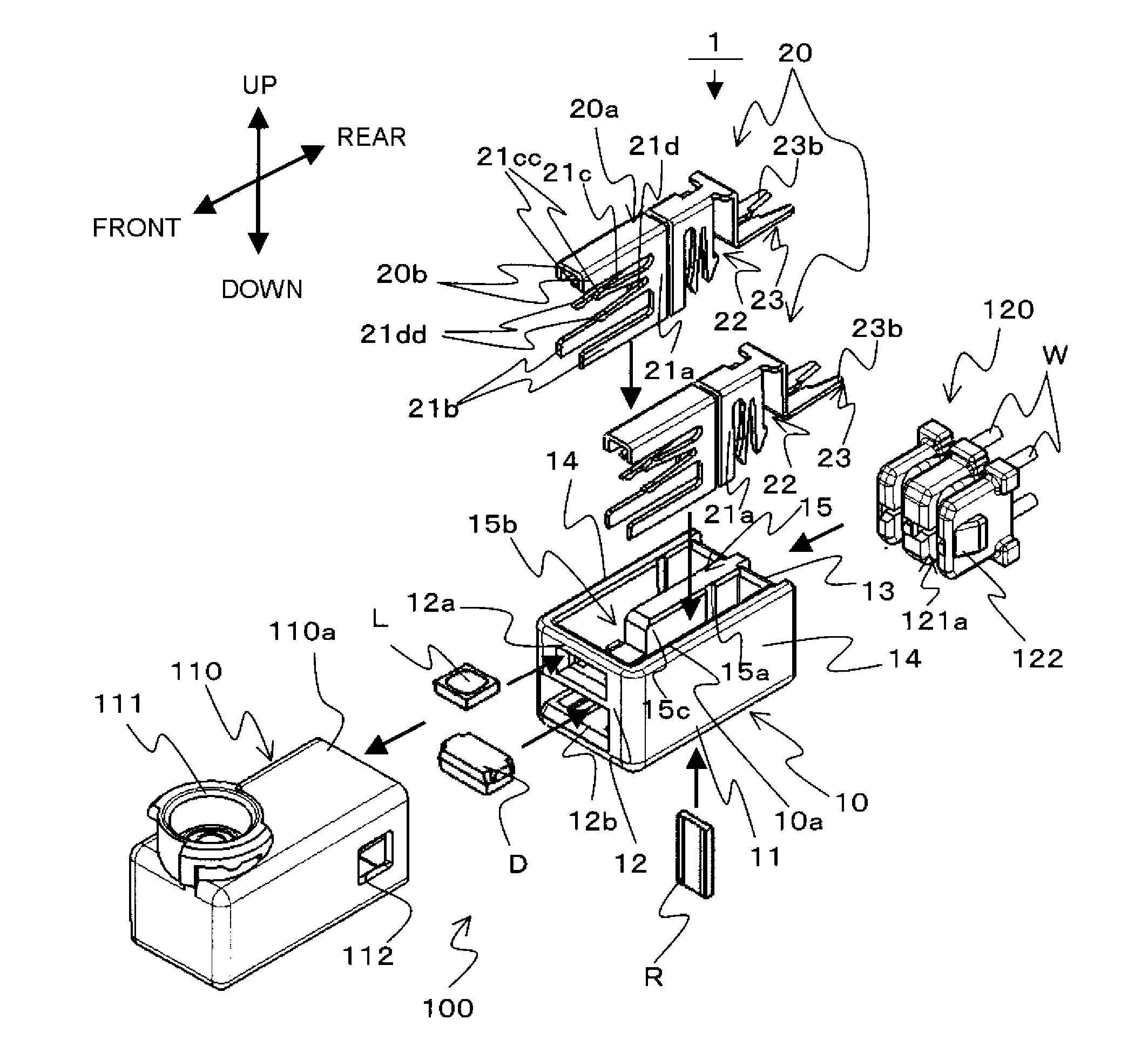 Connection structure of electronic component