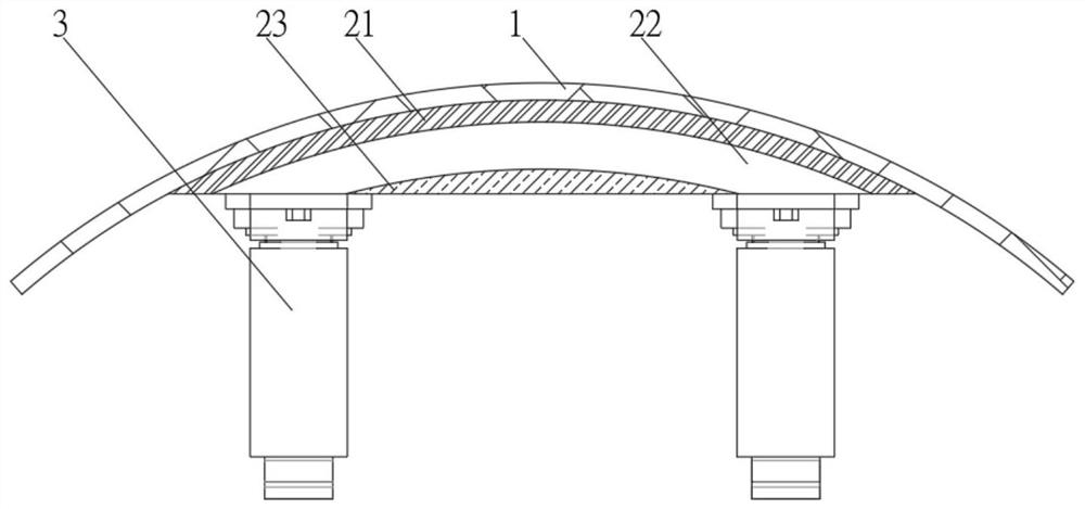 Cavity magnet mutual repelling protection mechanism based on non-Newtonian fluid