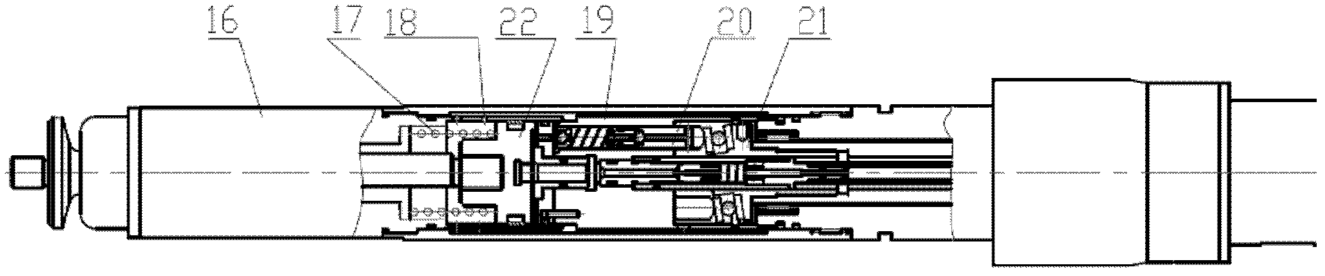 Positive pulse device for slurry under shaft