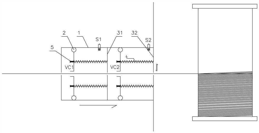 An electronically controlled hoisting wire rope auxiliary tensioning system and method