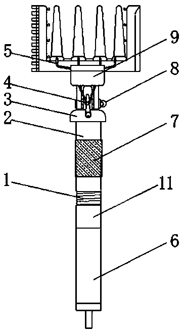 Spinning type soil loosening device for cultivation of sugarcane