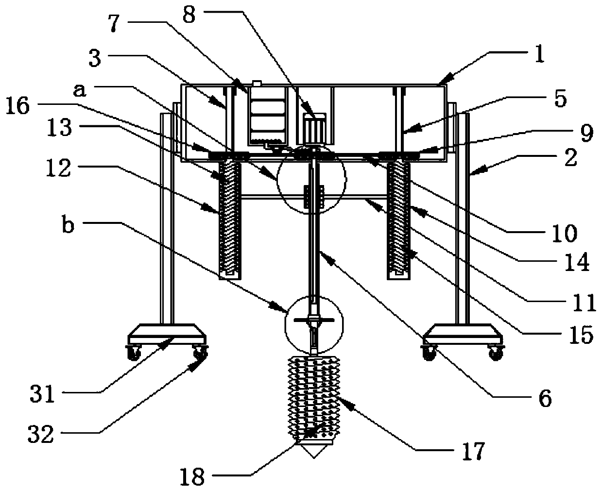 Soil remediation gas injection equipment for soil treatment