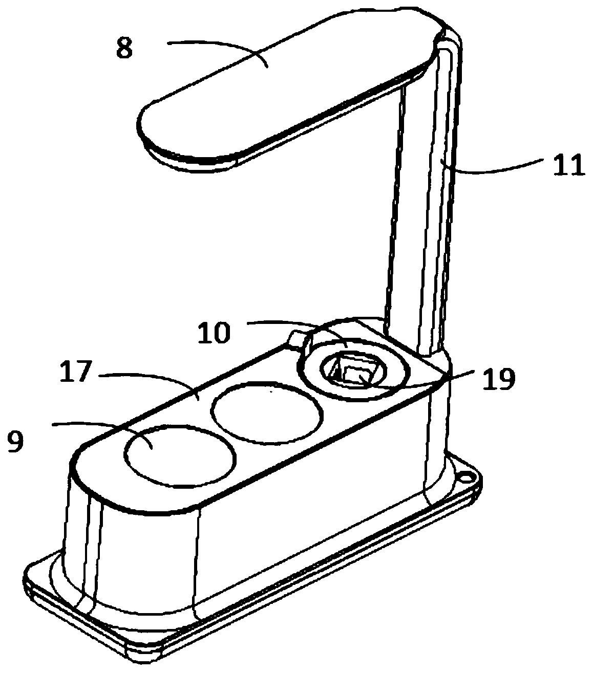 Multi-stage water tank device, using method and plant growing machine