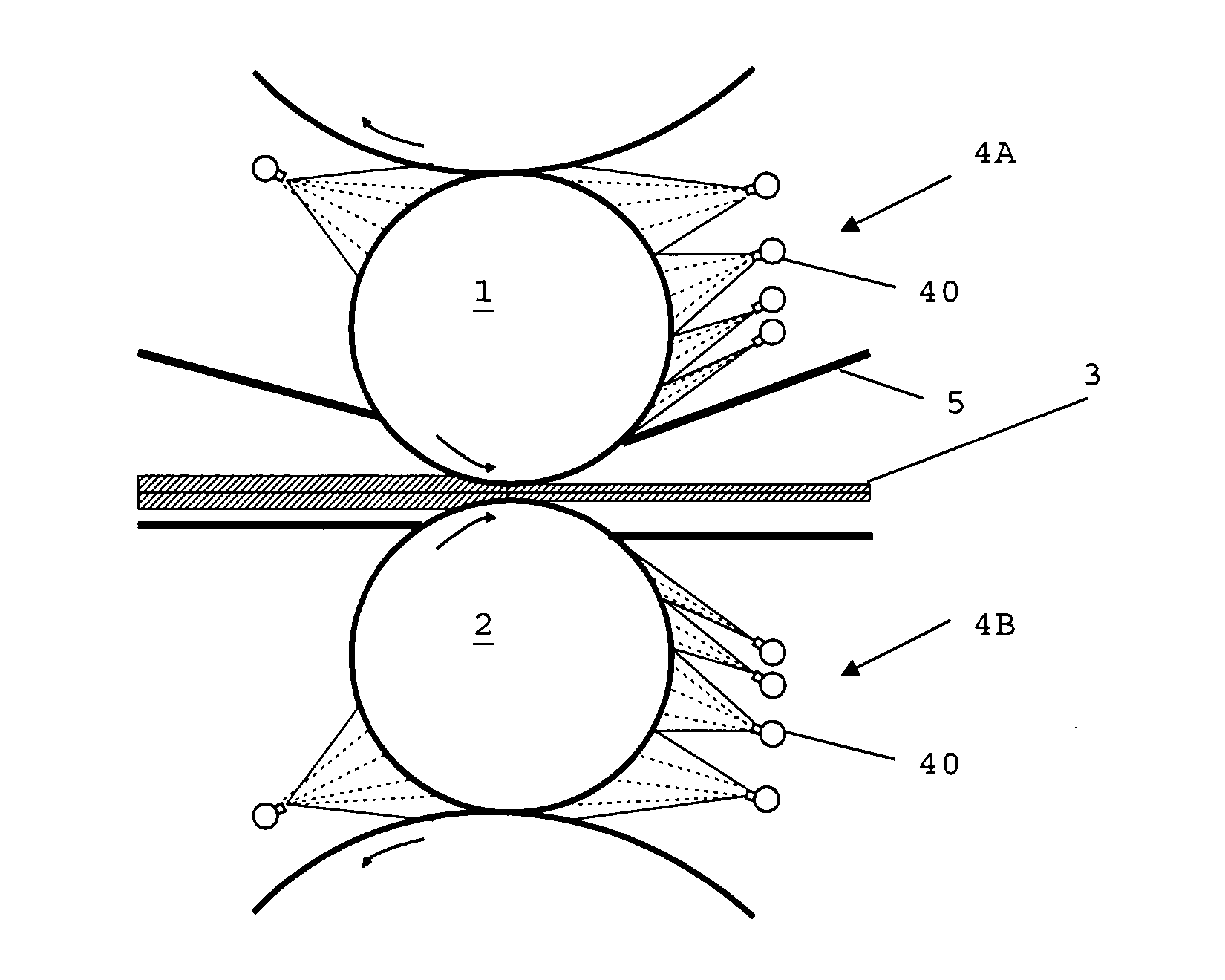 Device and Method for Cooling Rollers Used for Rolling in a Highly Turbulent Environment