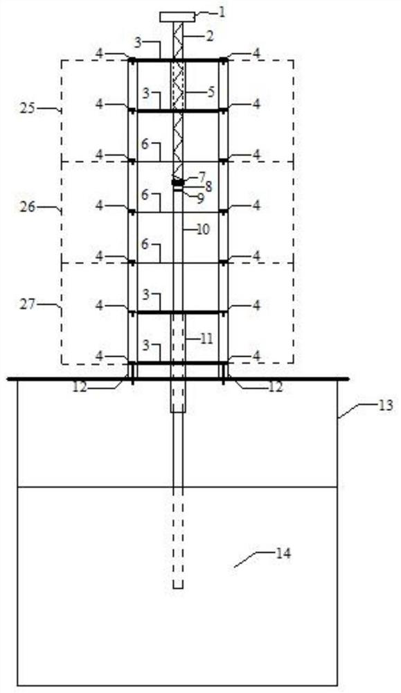 A kind of device and method for static load model test