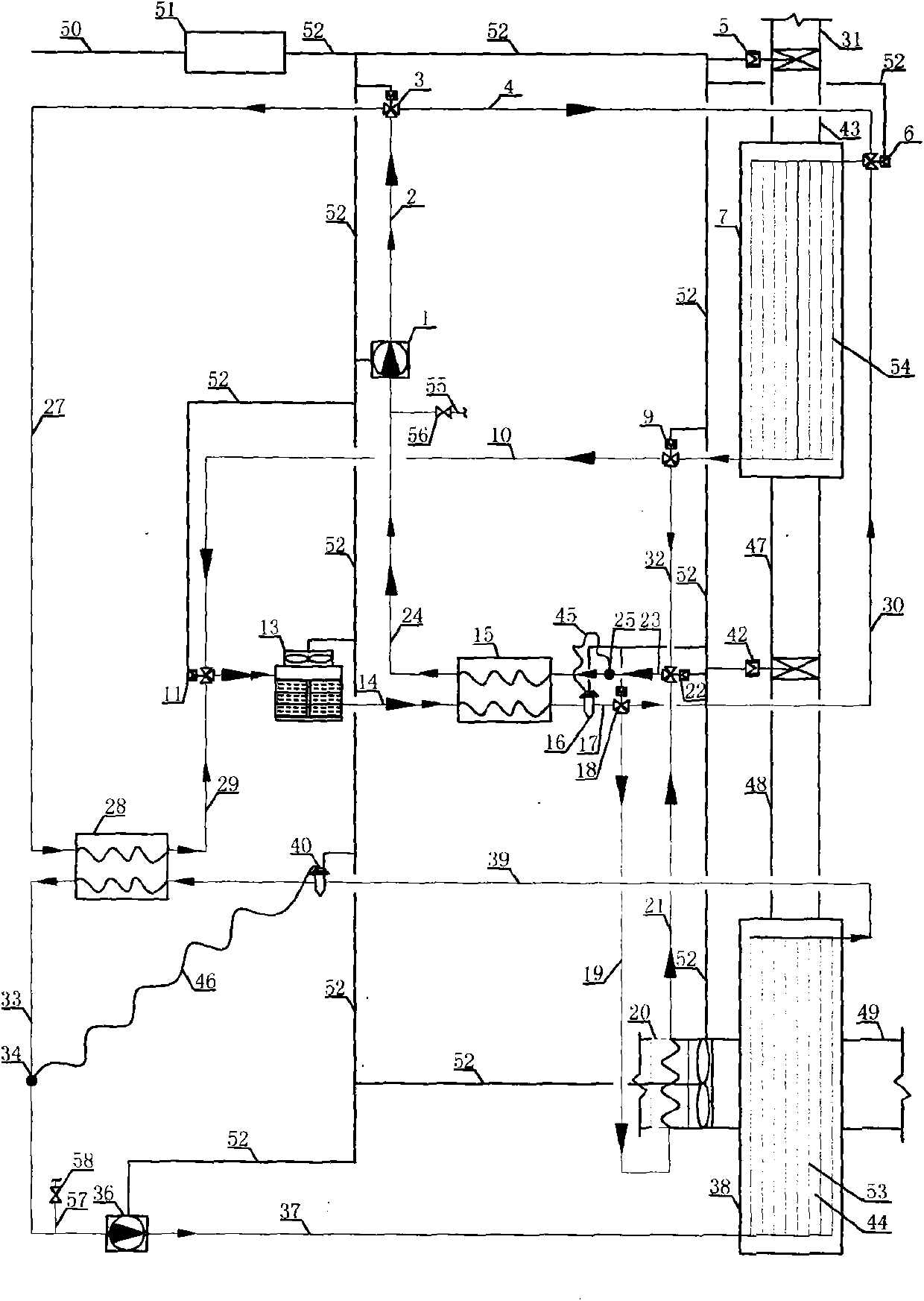 Freeze-drying device with multistage energy recycling function