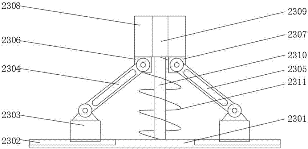 Height adjusting device of work chamber of forklift