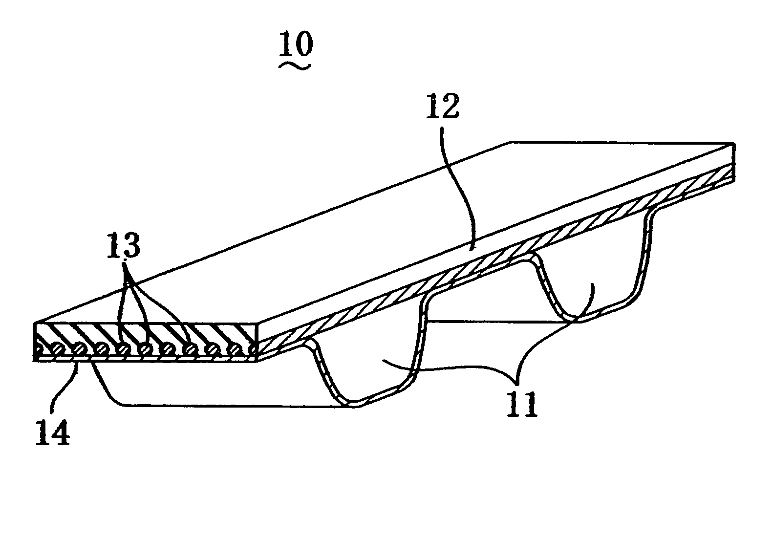 Power transmission belt, toothed belt and high duty power transmission V belt