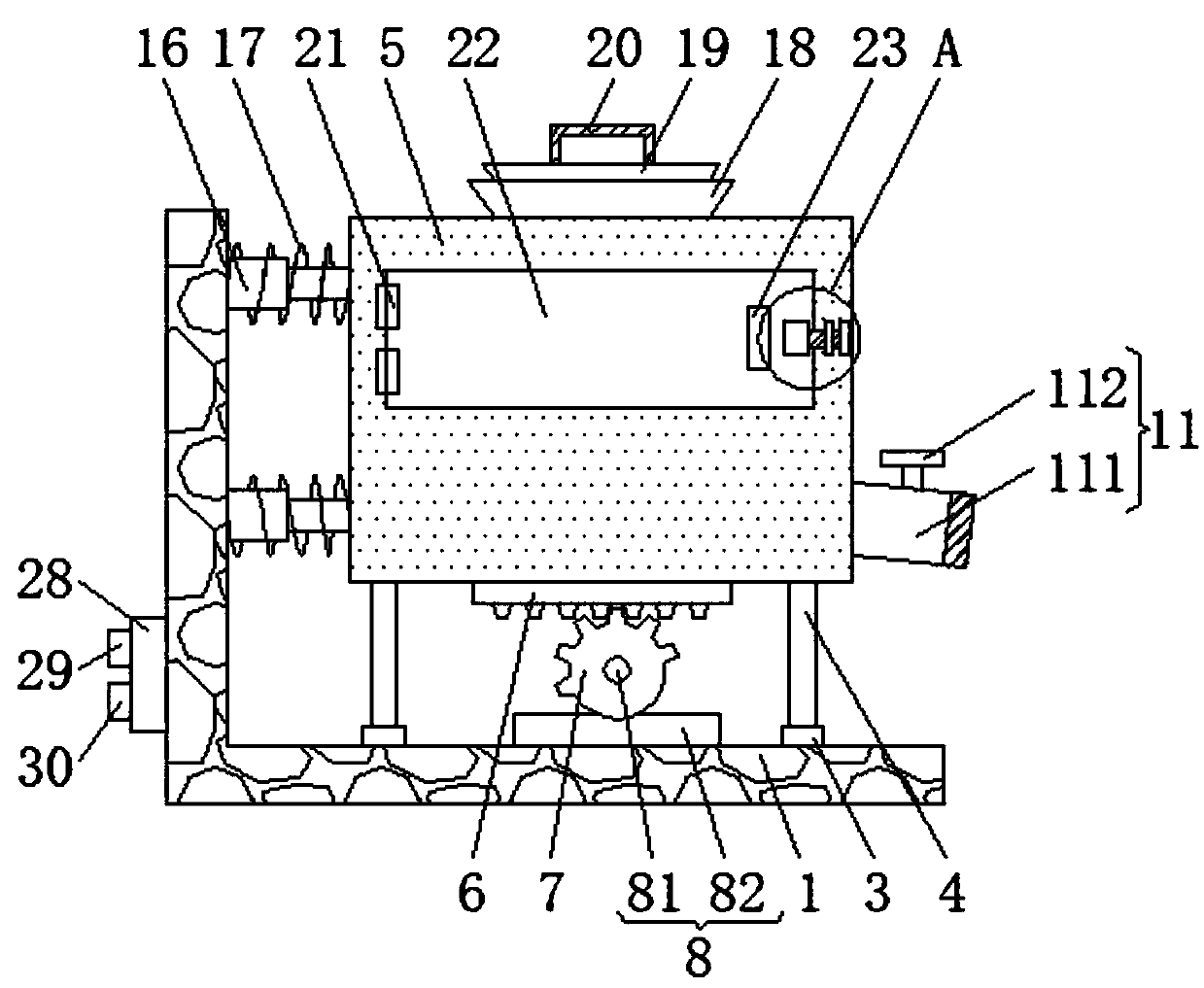 Novel machining and production device for feces decomposition agents