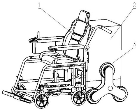 Device for assisting wheelchair in passing steps