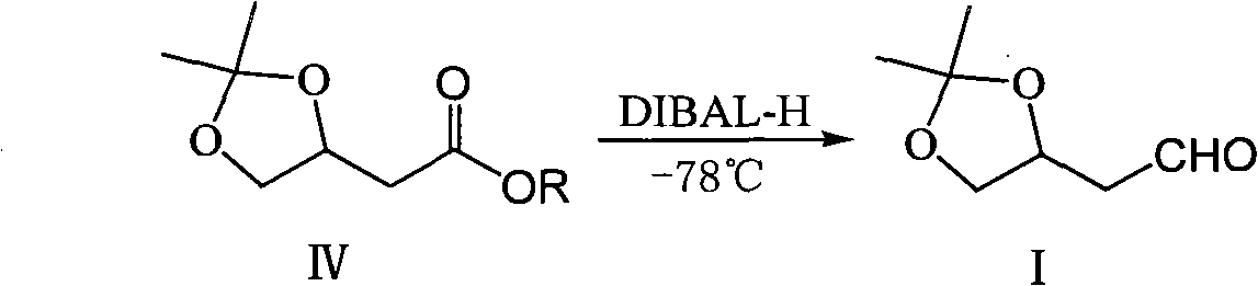 Method for preparing 3,4,-O-isopropylidene-3,4-dihydroxy butyraldehyde