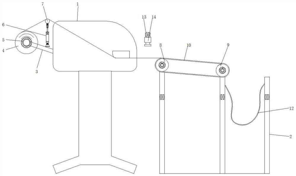 Large-format printing tension control and online detection device