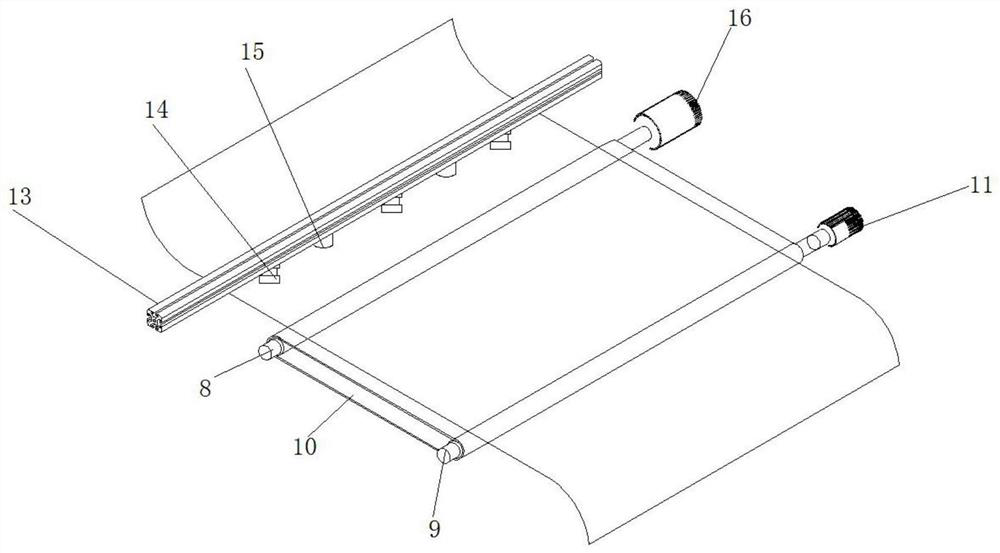 Large-format printing tension control and online detection device