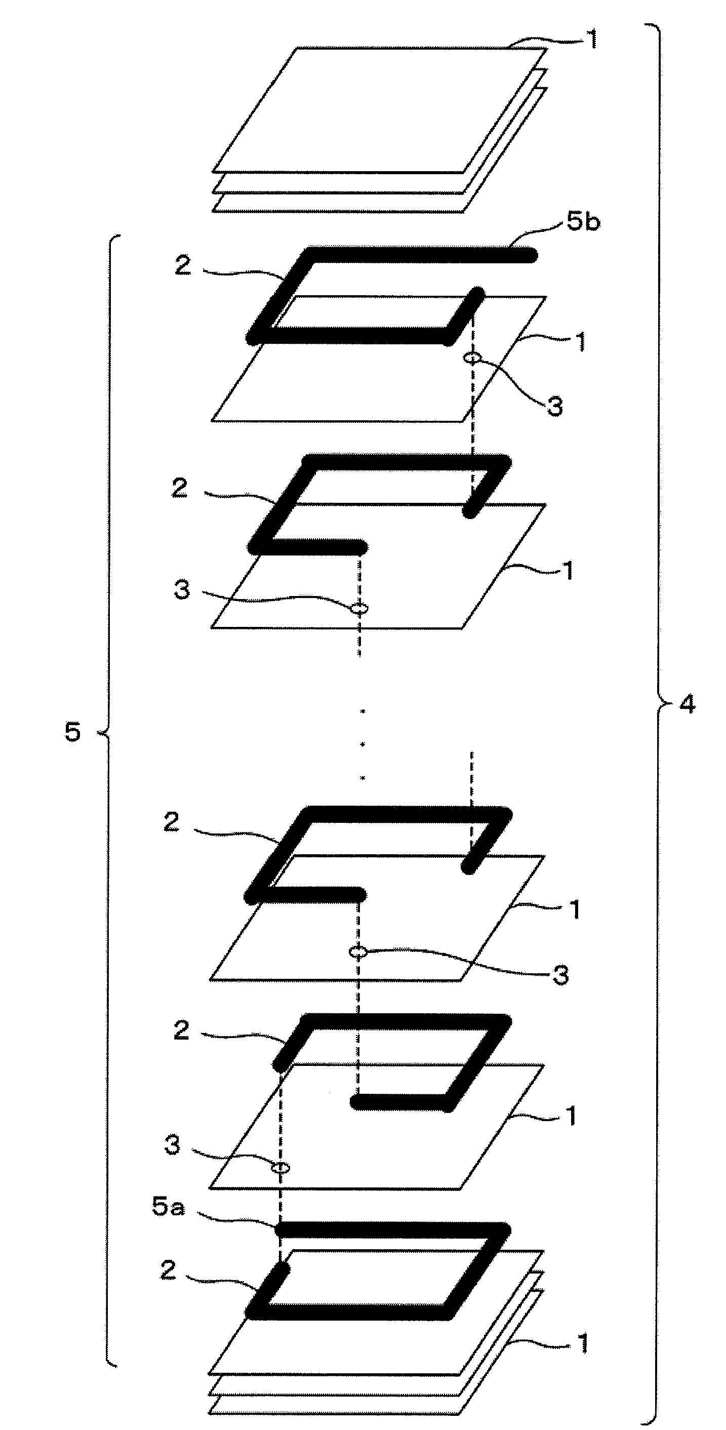 Photosensitive glass paste and multilayer wiring chip component