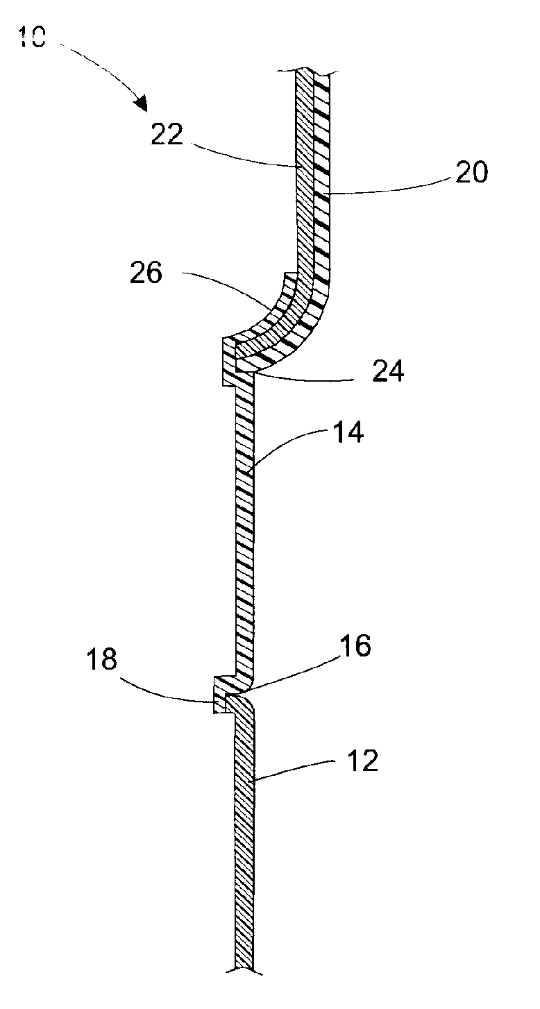 Partially covered two-shot trim panel