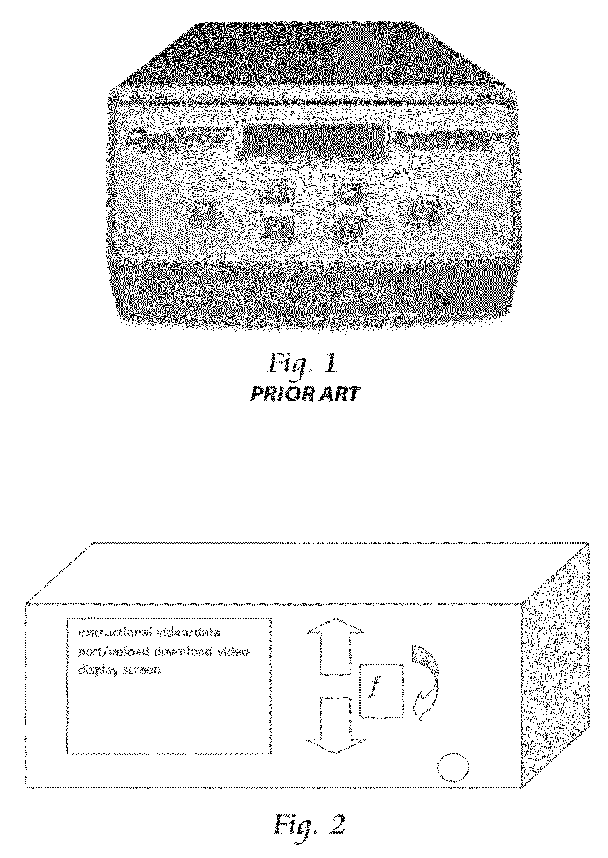 Apparatus and methods for testing apparatus including on-board instructional videos and upload/download data capabilities