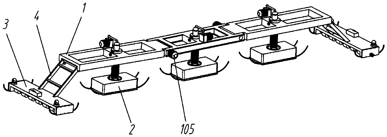 Glass curtain wall cleaning robot capable of automatically crossing obstacles and using method thereof