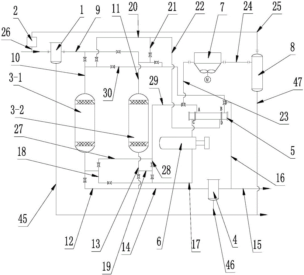 Natural gas dewatering device