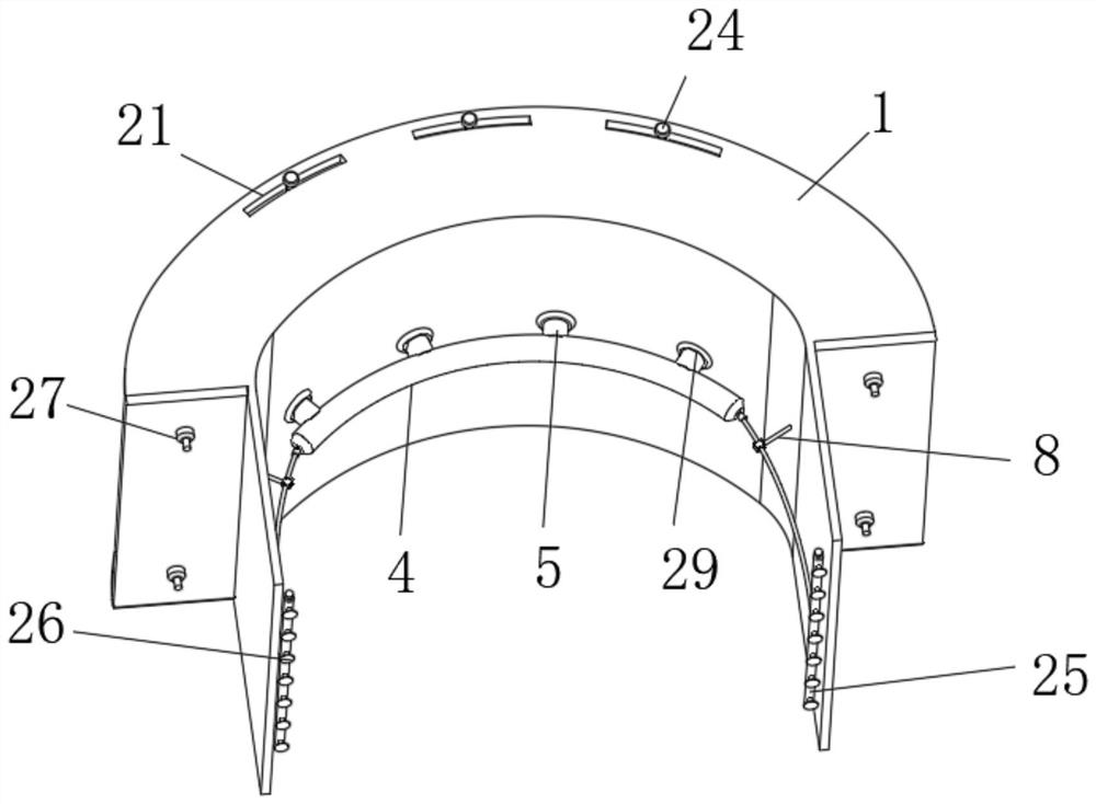 Underground mine arch suspension bridge supporting and bearing mechanism