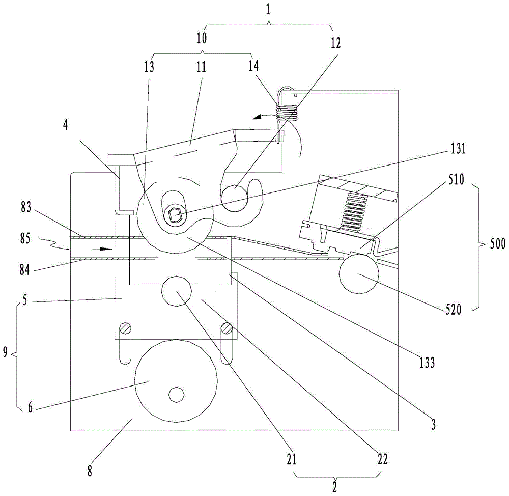 Laminated medium aligning mechanism and processing unit provided with same