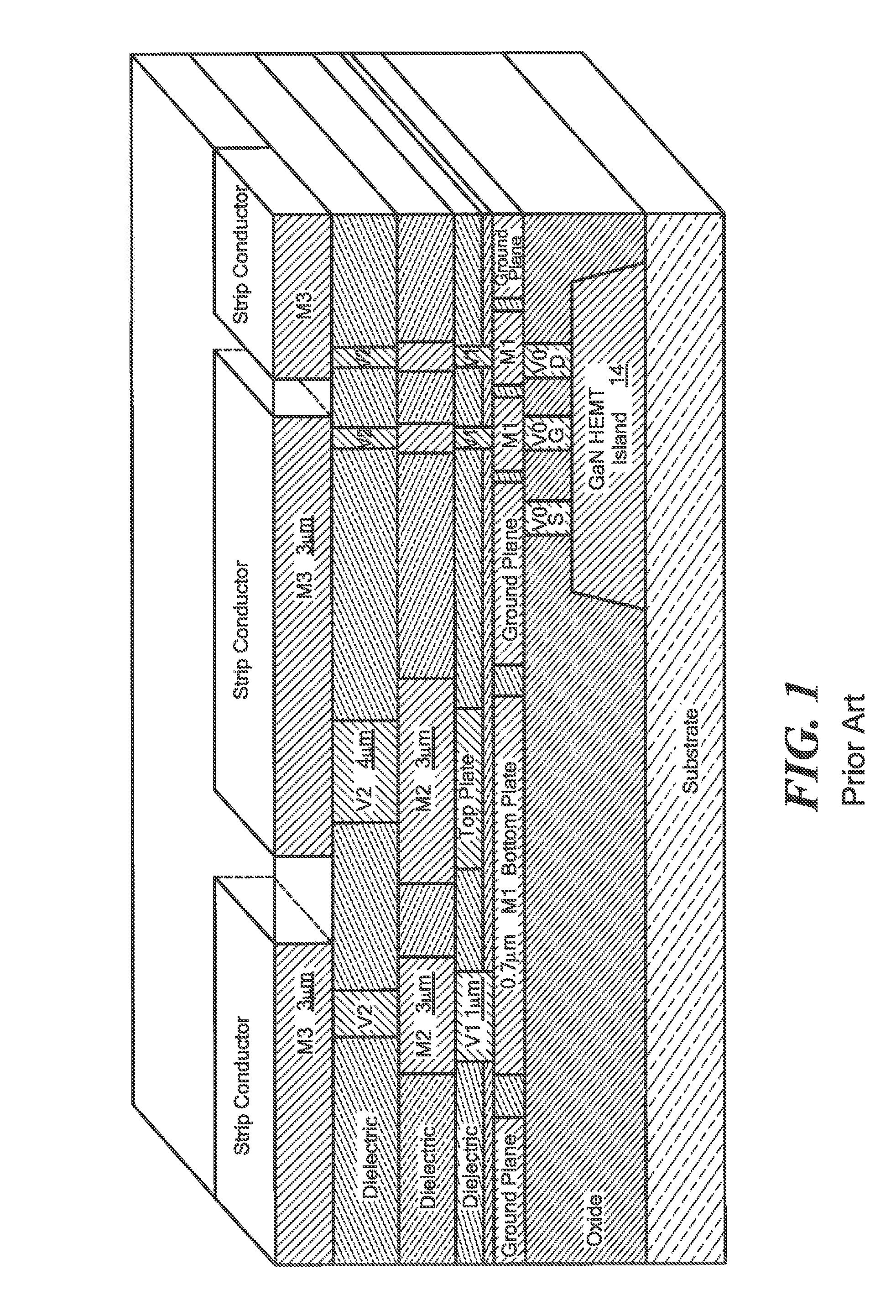 Microwave integrated circuit (MMIC) damascene electrical interconnect for microwave energy transmission