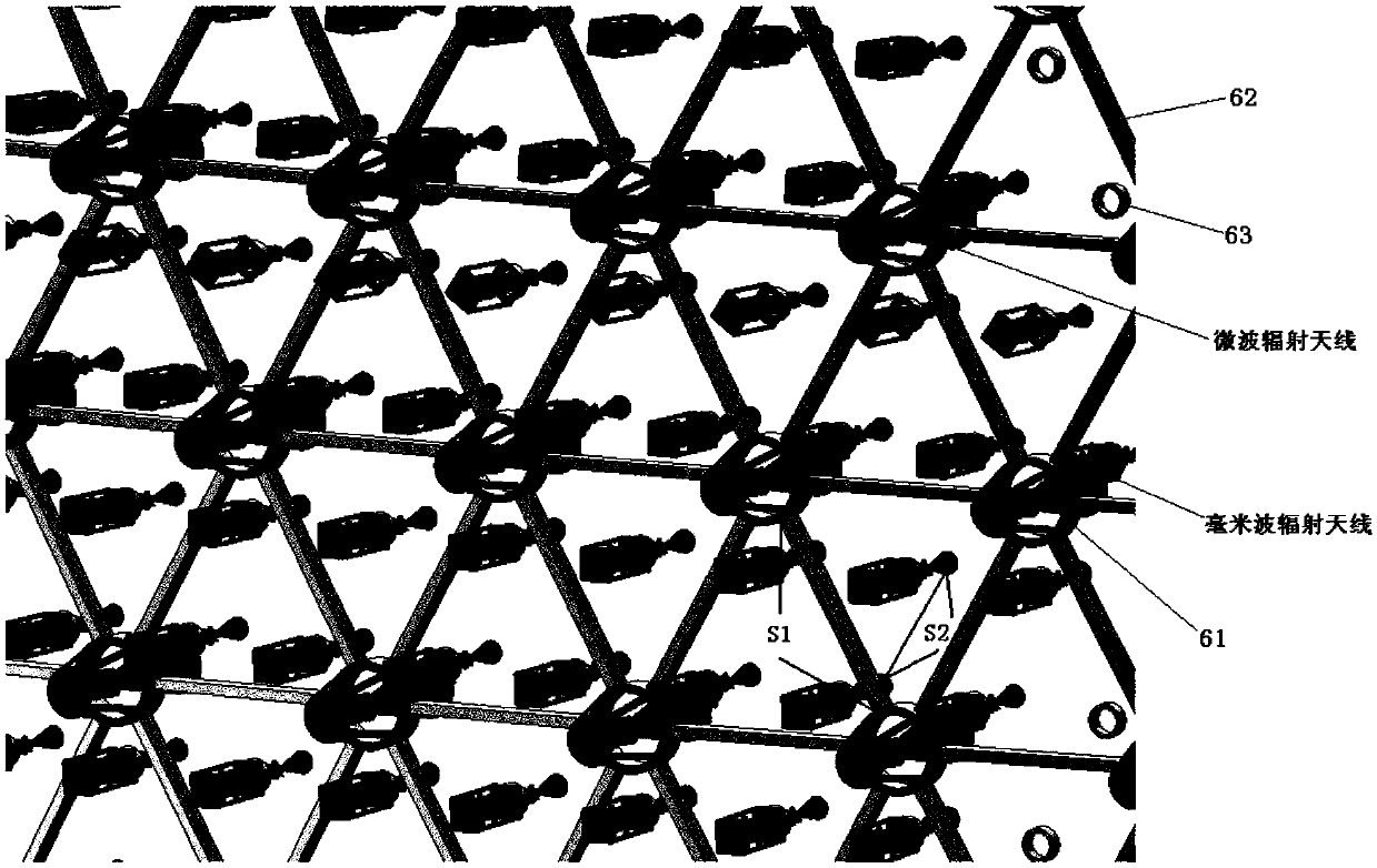 Composite high precision radio frequency simulation system based on microwave and millimeter wave