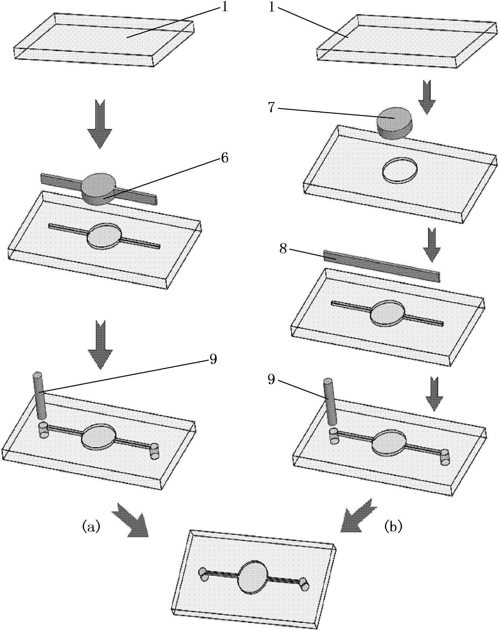 Supersonic wave processing method of glass base microfluidic chip