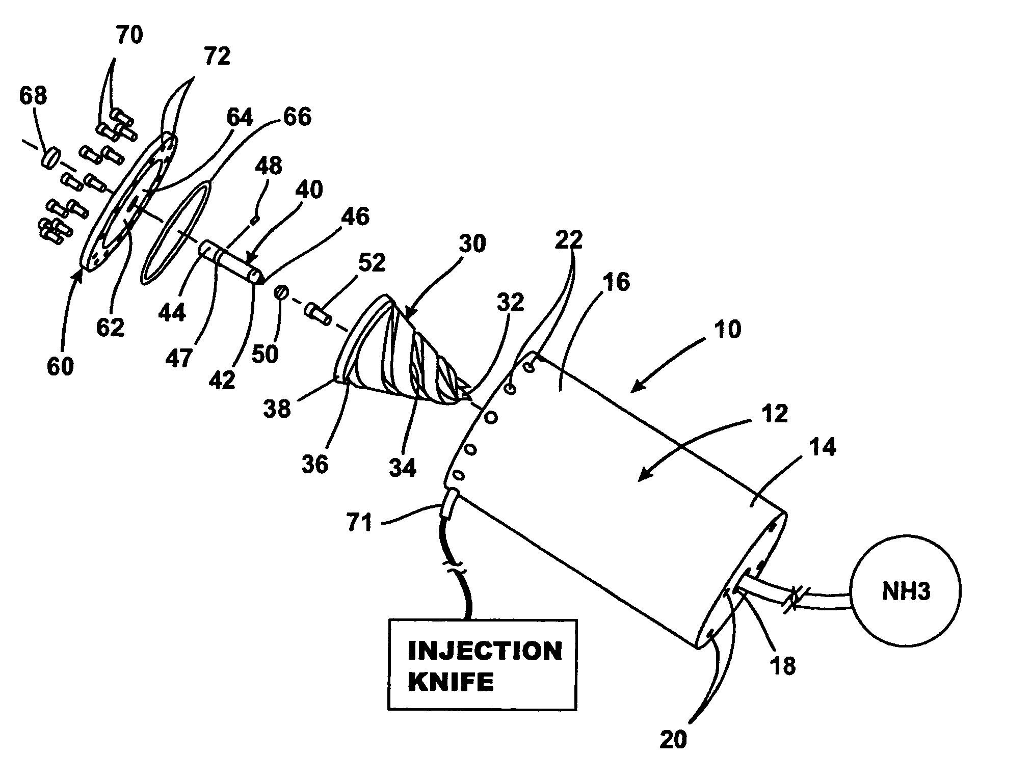 Apparatus and method for reducing anhydrous ammonia application by optimizing distribution