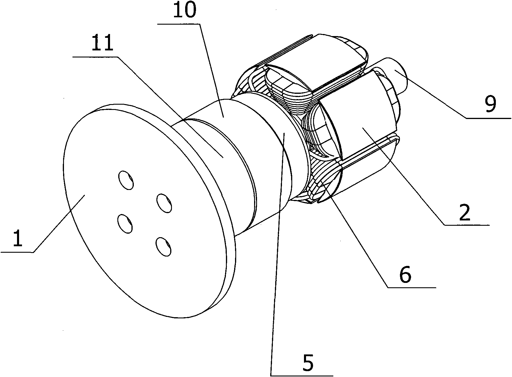 Synchronous motor brushless excitation device realized by adopting switching power supply