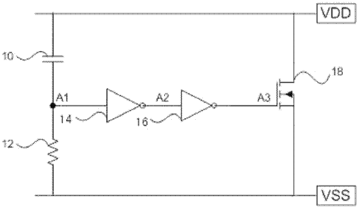 ESD (Electro Spark Detector) power clamping circuit