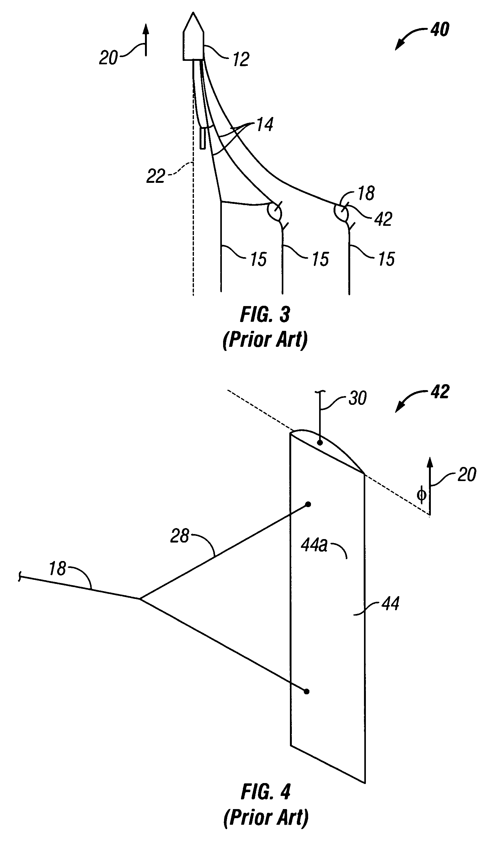 System for depth control of a marine deflector