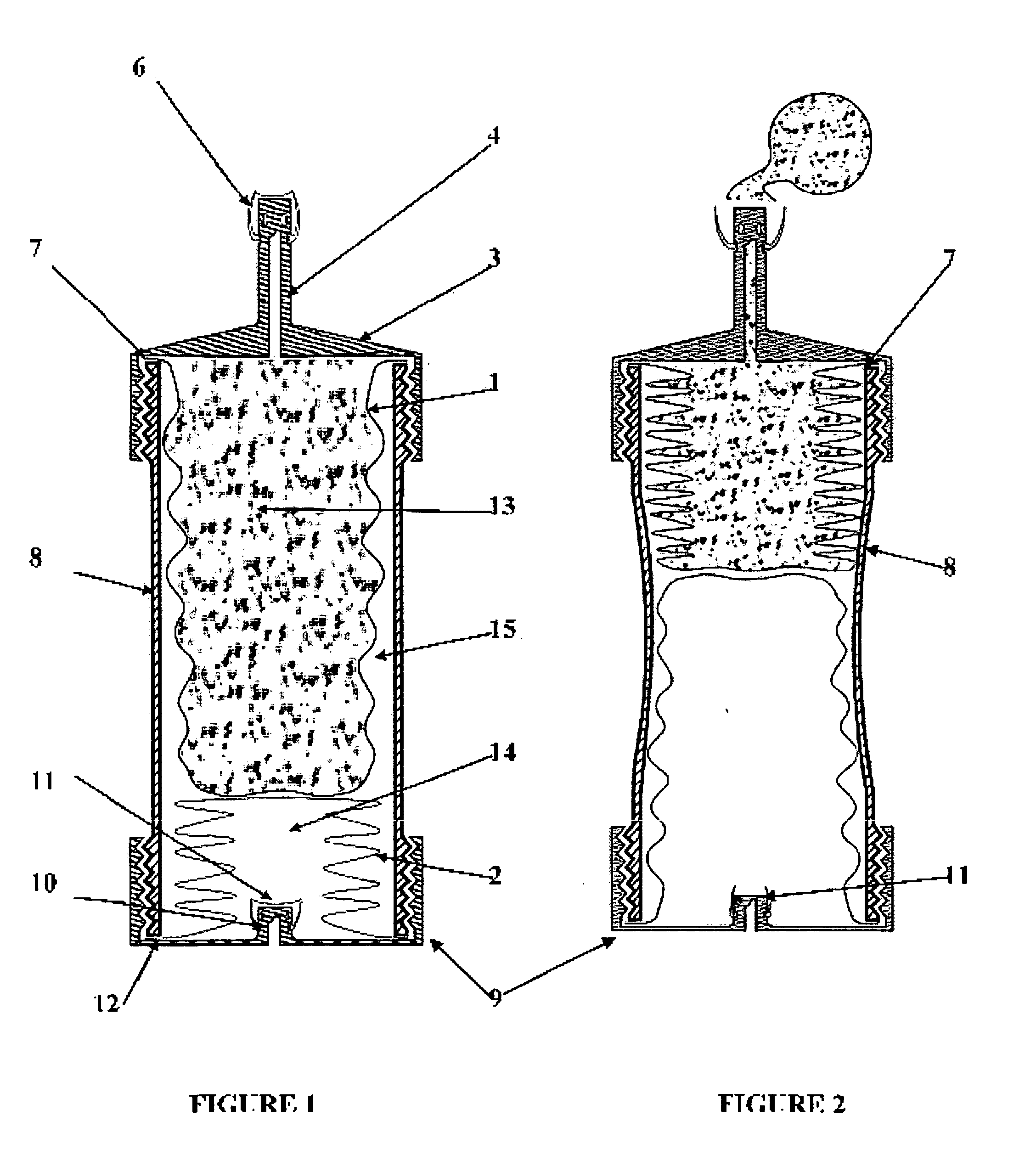 Squeezable Partition Bottle and Bag