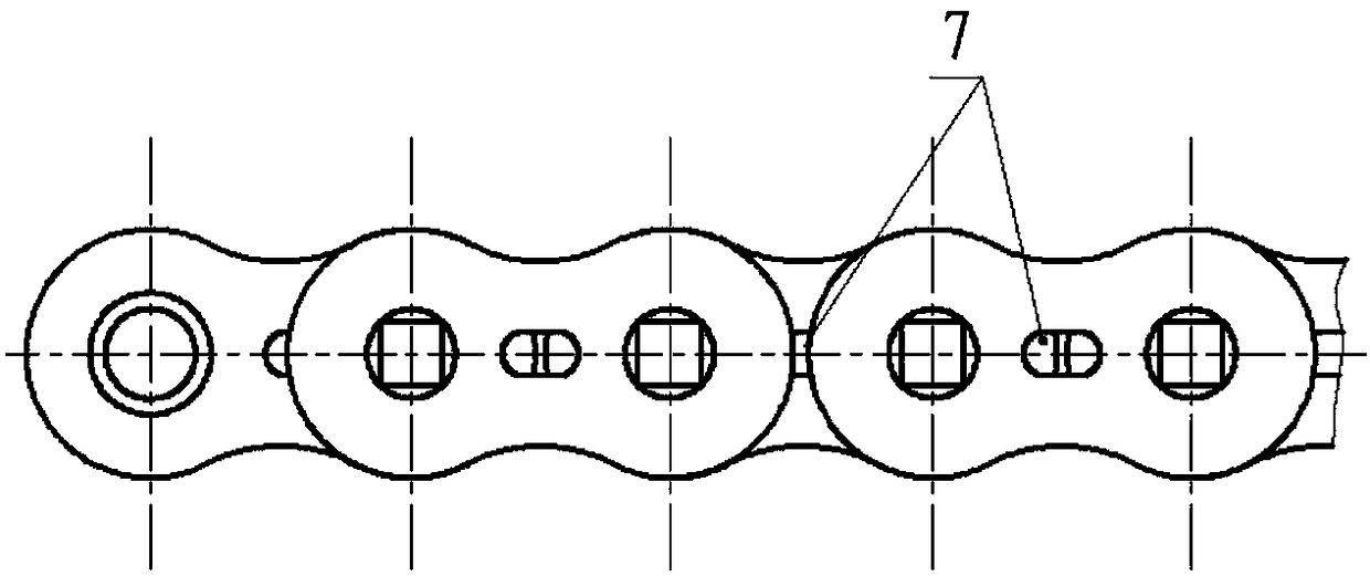 Light-weight X-ring oil seal chain of large-displacement locomotive