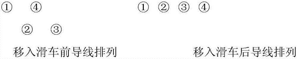 Replacement method of long-distance multi-split wire