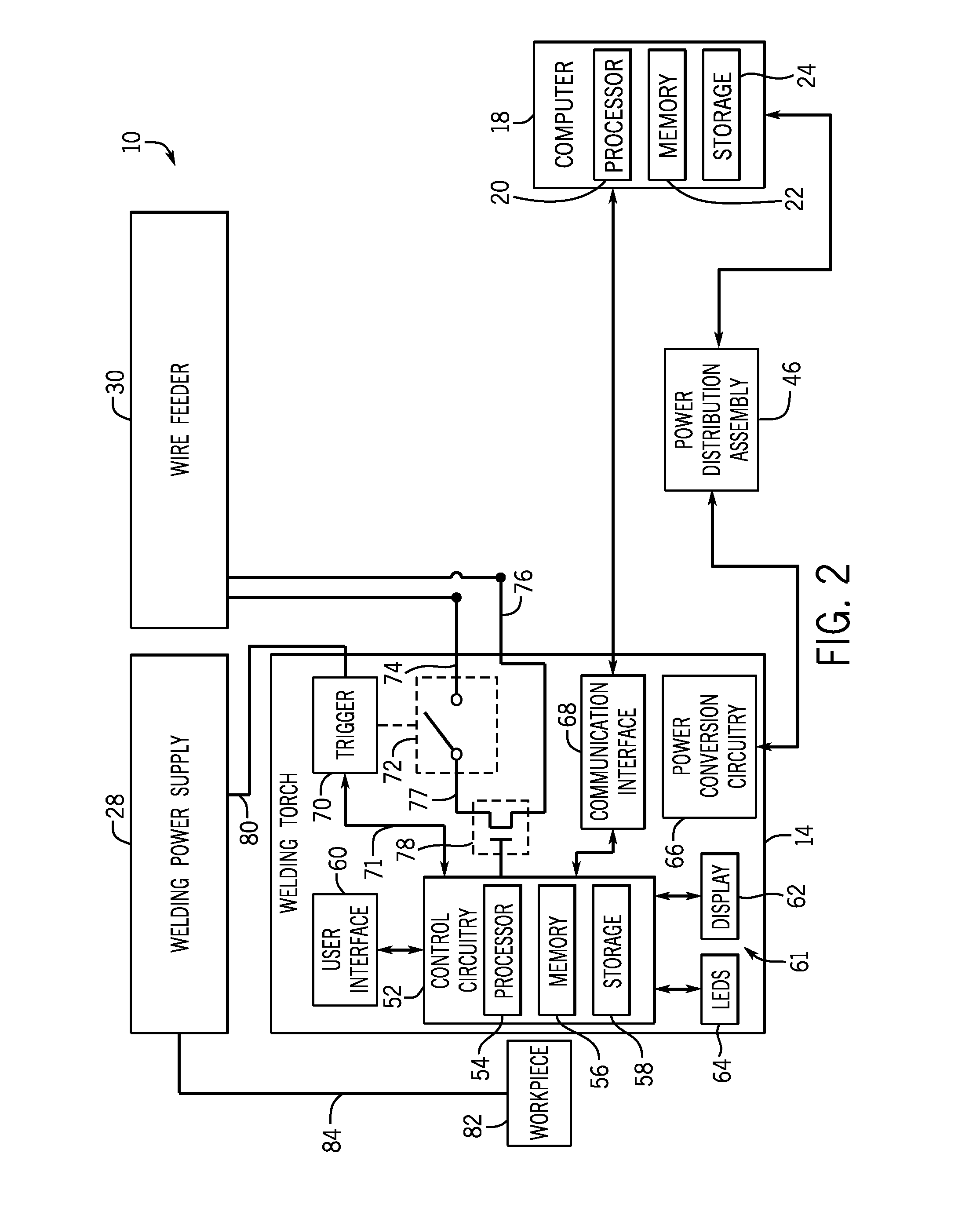 Electrical assemblies for a welding system