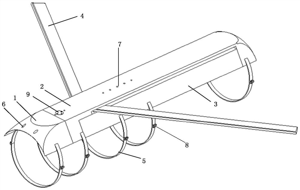 Portable variable sweepback wing device of hybrid power underwater vehicle