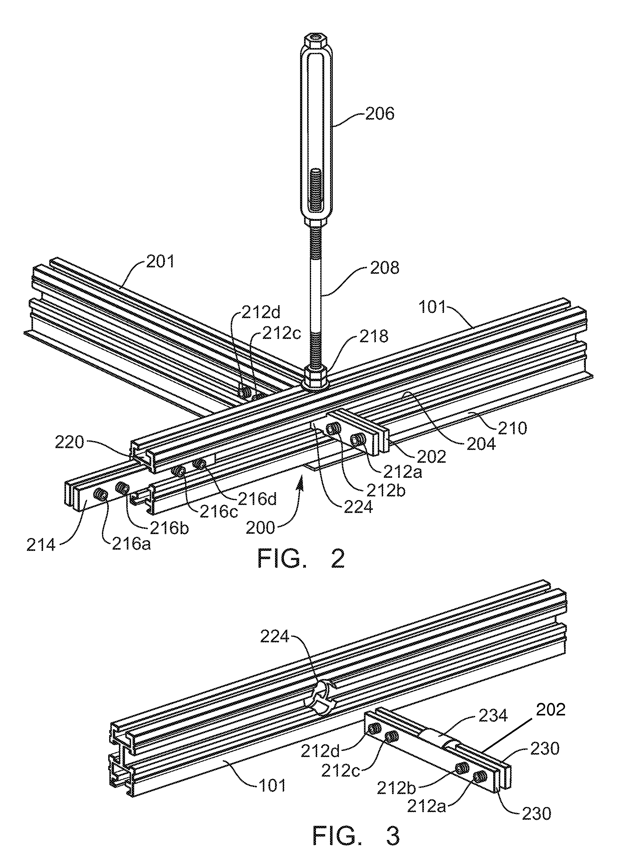 Extruded aluminum bottom-load ceiling