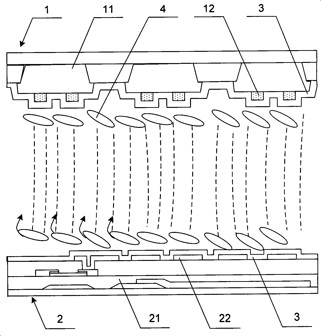 Liquid crystal display device with transverse electric field mode