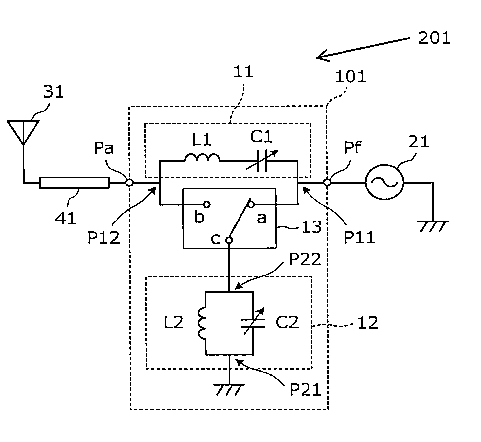 Antenna matching circuit, antenna circuit, front-end circuit, and communication apparatus