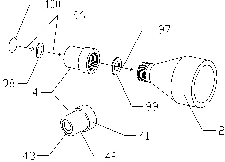 Ultrasonic waveguide provided with cooling system