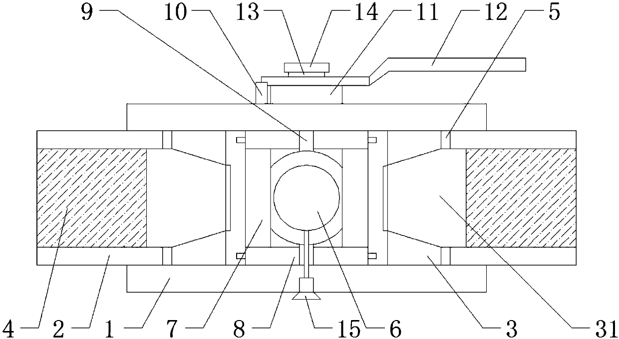 Ball valve with under-pressure detection