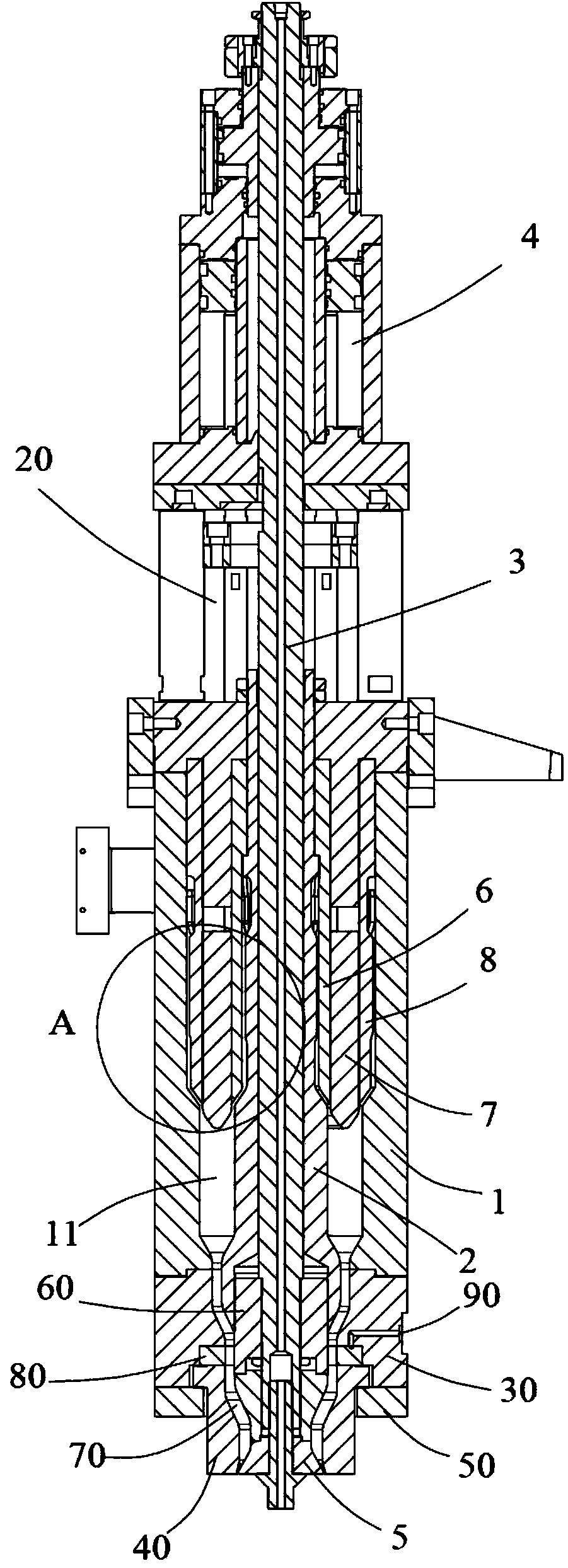 Double-layer extrusion blow molding machine die head