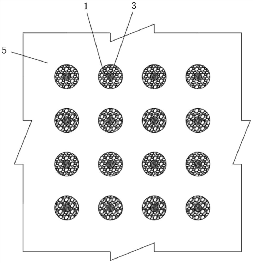 Composite drainage structure applicable to liquefaction resistance of sand layer with high fine grain content and construction method of composite drainage structure