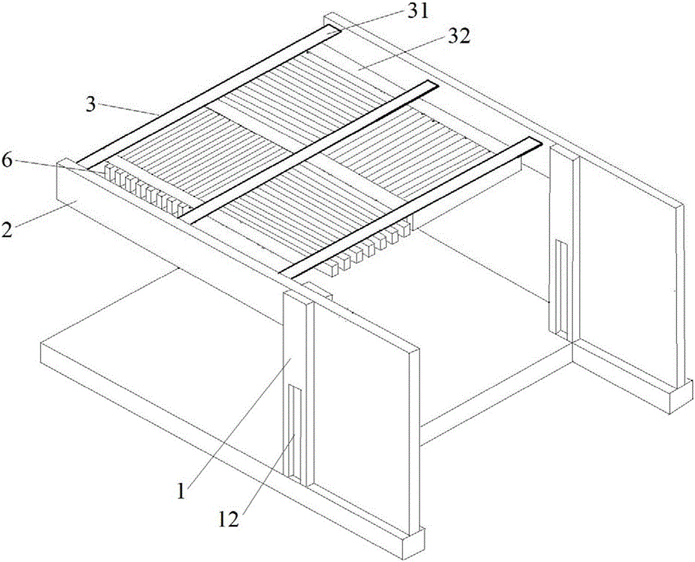 Landscape gallery frame with interpenetrating structure