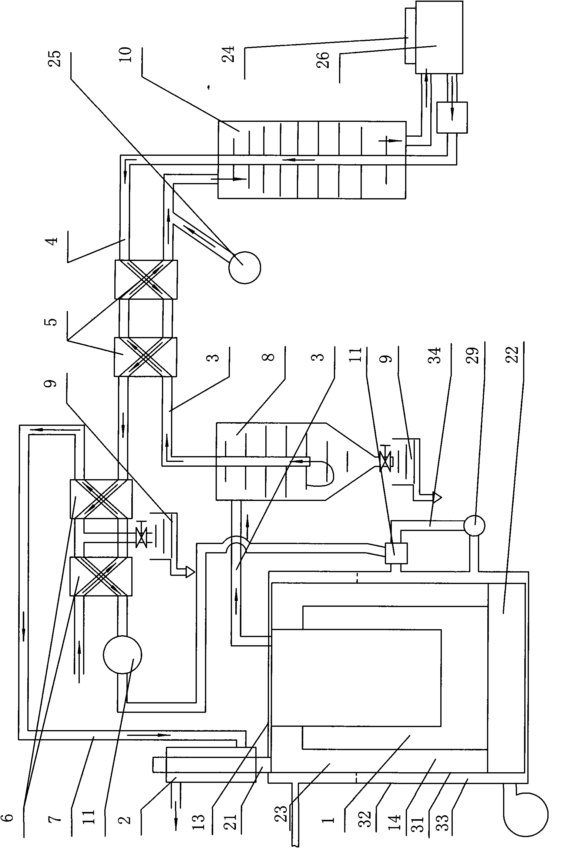 Device for recycling waste heat in high temperature steam from rubbish treatment